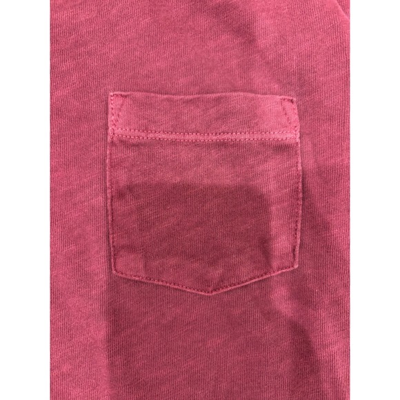 Marine Layer Mens Long Sleeve Pocket Tee Burgundy Maroon Cotton Shirt Size M $78 - Picture 3 of 9